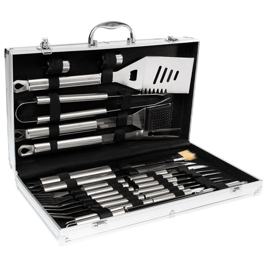 Deluxe BBQ Set Metálico de 24 piezas